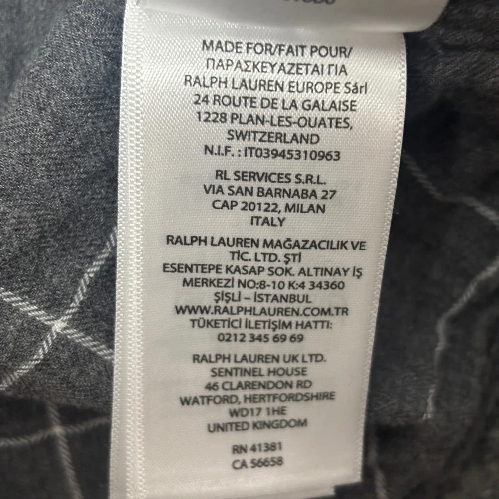 Polo‎ Ralph Lauren Mens XXL  Grey Classic Fit  Flannel Button Down Shirt